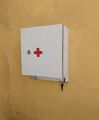 wall mounted wooden first aid box Security locker plus keys holder. 