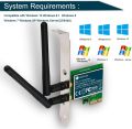 Feb Smart Wireless Dual Band N600 (2.4GHz 300Mbps or 5GHz 300Mbps) PCI Express (PCIe) Wi-Fi Adapter Network Card with 6dBi External Detachable Antenna for Desktop Computers (FS-N600 Basic Edition) ORIGINAL UK ZONE STOCK. 