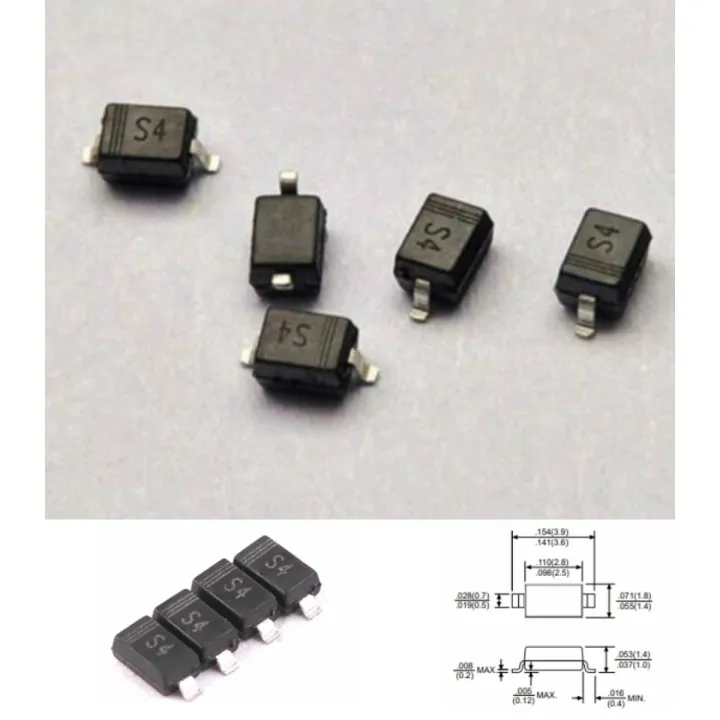 20PCS SMD Schottky Diode 1A/40V 1N5819 IN5819 SS14 SMA-in Diodes From - Foto 9