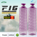 Fridge Water Bottle Set of 3 1200ml BPA Free Food Grade Plastic Bottles Odorless & Leakproof. 