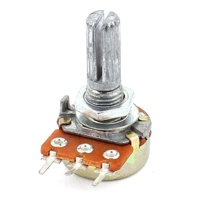 B10K 10K Ohm Rotary Potentiometer Switch – Single Linear Taper 3-Pin ...