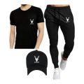 Black Markhor Printed T-Shirts Cap and Trouser  for Men. 