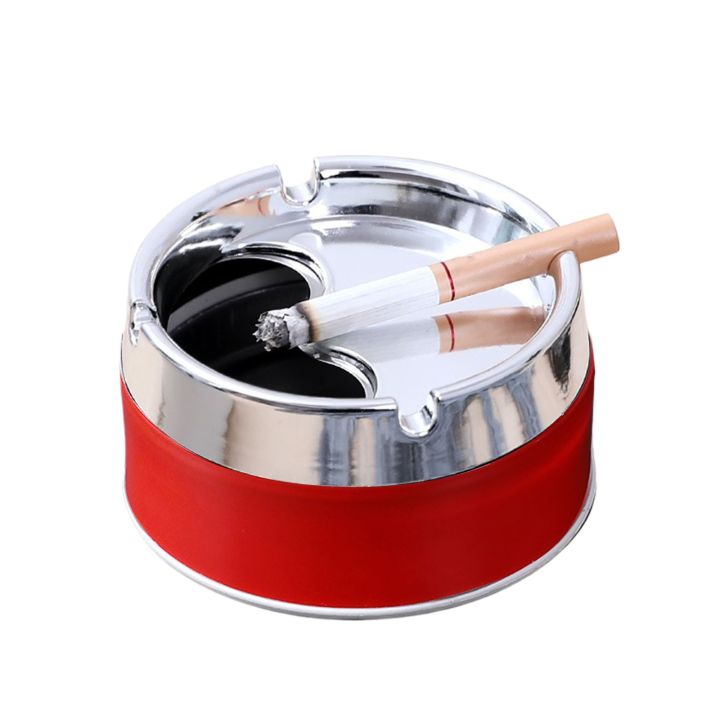 Cigarette Ashtray Detachable Lid Stainless Steel Cigarette Ashtray Smokers Desktop Smoking Ash Tray By D-Store