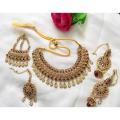 Jewellery Set Bridal Choker Zircon Set - (4 in 1) Necklace, Jhumkay,. Jhumar & Maang-Tika - Fashion Jewelry for Girls | OWN Jewellery. 