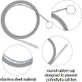 Techmanistan 1M Extra Long Flexible Tube Pipe Cleaner Brush Fridge Cleaning Tool, Refrigerator Cleaner Wire, Kitchen Sink Drainer Wire Brush, Stainless Steel Drain Tube Cleaning Brushes for Sink Refrigerator. 