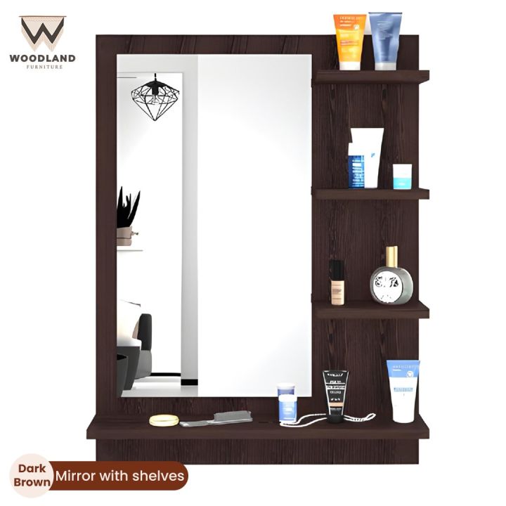Wood land Fabulous DIY Wall Mounted Dressing Table / Wall Mirror With Shelf