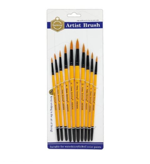 KEEP SMILING ROUND BRUSH SET 10PCS A6095R