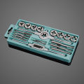 20 Piece Metric Tap and Die Set Manual Tooth Opener Alloy Steel Die Set with Green Storage Case Tapping Thread Cutting Kit for Garage, Metric Thread Tap (Specification x pitch). 