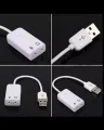 Usb Audio Sound Card Adapter Virtual 7.1 Channel Usb 2.0 Mic Speaker Audio Microphone 3.5Mm Jack Converter For Pc Usb 3D Microphone Headset Adapter. 