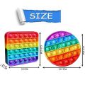 Pop It Fidget Toys Pop Its Toy Set Popits Stress Relief Rainbow Poppit Silicone Gadgets Push Pop Bubble Fidget Gift for Kids. 