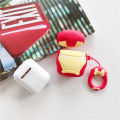 Marvel Iron Man Spiderman Black Panther Silicone Cases Suitable for AirPods 1/2 AirPods Pro Earphone Sleeve Silicone Bluetooth Headset Protective Case. 