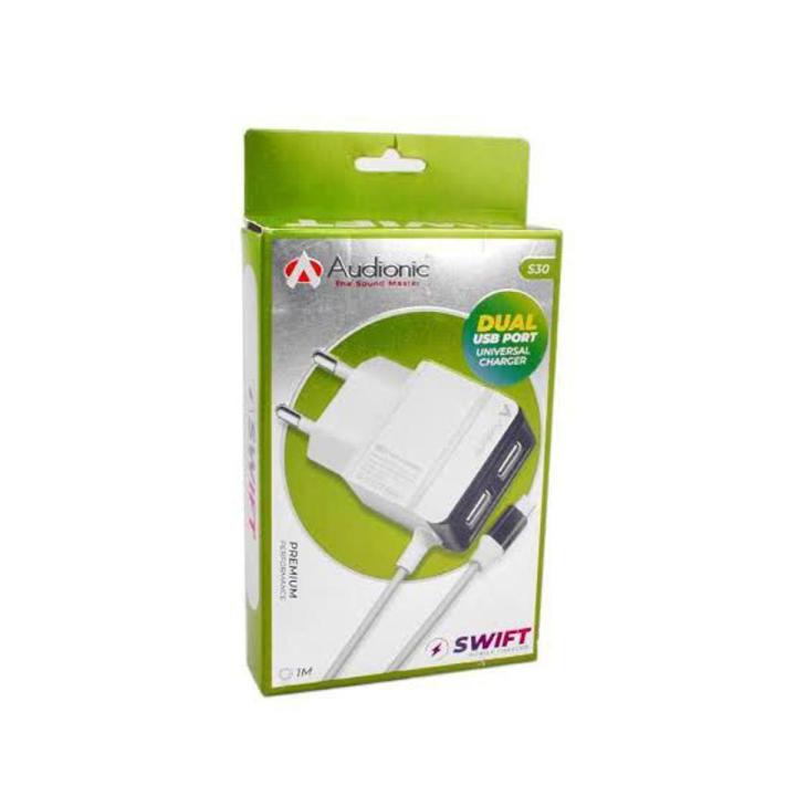 S-30 SWIFT 2.1AMP Dual USB Port Mobile Charger, Best price in Pakistan
