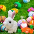 Bunny Toys Educational Interactive Toys Bunnies Can Walk and Talk, Plush Stuffed Bunny Toy Walking Rabbit Educational Toys for Kids, Bunny Toys Hopping, Wiggle Ears, Sounds. 