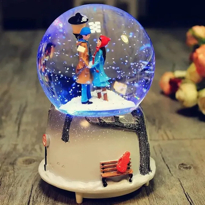 Snow globe music box discount
