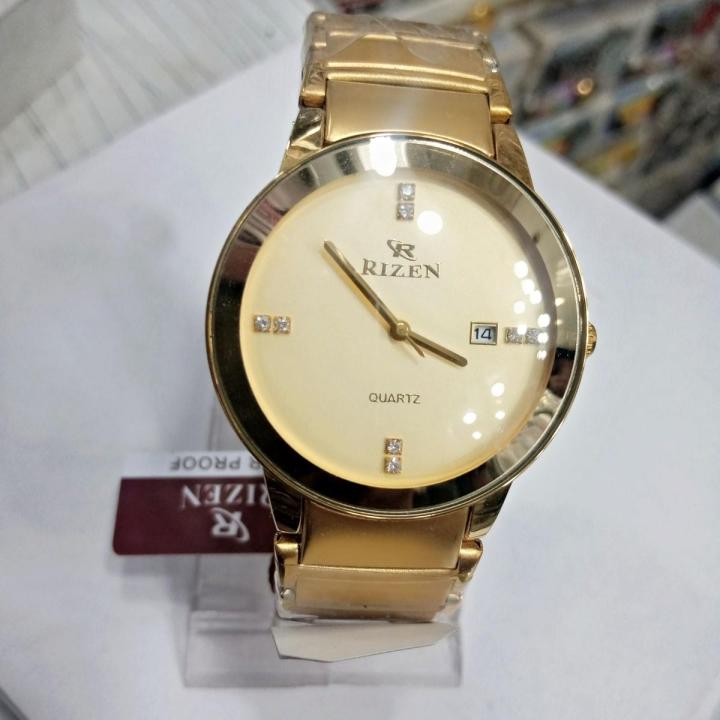 Centrix Full Golden Rizen Quartz High Quality  (Waterproof)