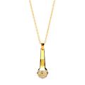 Microphone Crystal Chain Necklace Rapper Headphone Headset Music Note Guitar Charm Pendant Men Women Hip Hop Accessories. 