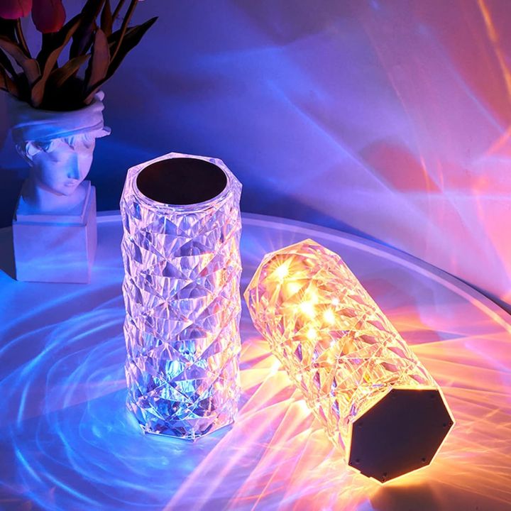 Crystal Lamp Rose Light Diamond Lamp 16 Colors Changing with Remote Control Crystal Lamp with USB Port Crystal Lamp with USB Port