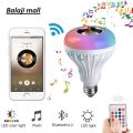 Bluetooth Speaker Bulb Smart LED RGB + Remote Control Wireless Disco Audio Music Multi Color Dimmable Lamp. 