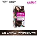 LOreal Paris Casting Creme Gloss - 323 Darkest Warm Brown Hair Color. 