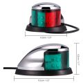 12V Navigation Lights LED Zinc Alloy Bow Light Marine Boat Red Green. 