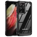 lthmy for Samsung Galaxy S21 Ultra 5G Transparent Hard PC Soft TPU Bumper Shockproof Protective Case Cover. 