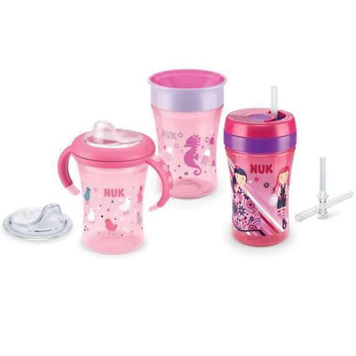 Nuk Baby Set  Cup Learn -To- Drink Training Set Girl