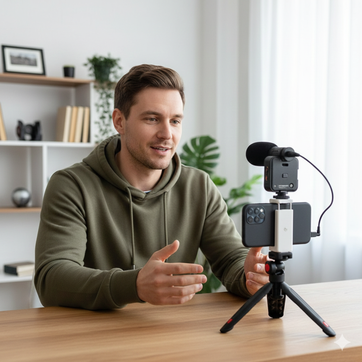 Video Kit Professional Video Making Kit with Vlogging Tripod & Triple Ring Light ...