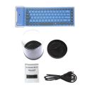 NEW Wireless Bluetooth Keyboard Foldable Roll Up Silent 87key Keypads Soft Silicone Flexible Teclado For PC Huawei Iphone Tablet. 