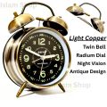 Super Loud Alarm Clock Metal Twin Bell Alarm Clock with Night Light Retro Bedside Clock Silent Table Desk Clocks for Home Bedroo. 