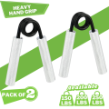 2-Pack Portable Hand Grippers with Comfort Foam Grip, Adjustable Resistance Bands, Durable Hand Strengtheners for Strength Training - 150/200/250lbs. 
