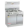 Welcome 3 Burner 6 in 1 Gas Cooking Range Plus Fryer Stainless Steel Model WC-6002 - Silver. 