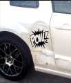 Funny car Accident dent fix - Pow Decal Vinyl Hitting Cars Truck Window Sticker Batman car car dent fix in Fixer Repair and Scratches Cost Door Near me Scratch How to Yourself Small self Sticking. 