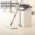 Flat Mop Bucket System Separates Dirty and Clean Water with Washable & Reusable Microfiber Pads for Home Kitchen Floor. 