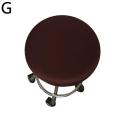 Round Chair Cover Spandex Bar Stool Cover Elastic Seat Covers For Coffee Bar Home Chair Solid Stretch Chair Cover 1Pcs. 