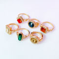 Diamond Jewelry Ring Zircon Gem Stone f Rings Gold Luxury Plated Exquisite Opp Bag Engagement Rings for Women. 