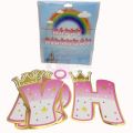 PRINCESS THEME HAPPY BIRTHDAY BANNER - CROWN THEME BANNER. 