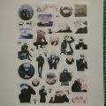 Pack of 3 Satoru Gojo Sticker Sheets Set (UNCUT) for Journal Scrapbook Phone Cover Laptop Notebook. 