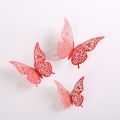 BUTTERFLY DECORATION STICKERS DIY WALL DECORATIONS NURSERY ROOM DECOR BUTTERFLY STICKS PACK OF 12 PCS. 