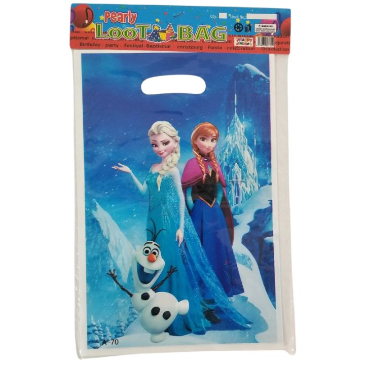 FROZEN THEME GOODY BAGS - PACK OF 10 GOODY BAGS - FROZEN GOODY BAGS