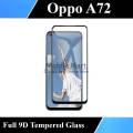 Oppo A72 Full Black 9D/5D/10D/11D/6D Tempered Glass Screen Protector Edge to Edge Full Glue Premium Quality Film For A72. 