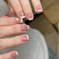 Menggh (with glue) 24pcs Artificial Nails, Hot-selling French False Nails. 