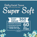 Pack of 3 WBM Daily Facial Tissue Paper - 220s (2 Ply) | Tissues. 