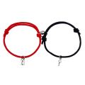 2Pcs/set New Magnetic Couple Bracelet Key Lock Hand Rope Girlfriends Braided Bracelet Valentine's Day Gift X. 