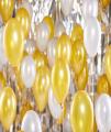Pack of 30 Latex Balloons - Golden and Silver. 