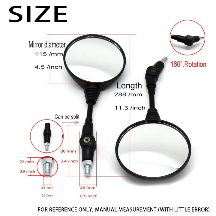 3%20Point%20Adjustable%20Folding%20BMW%20Style%20Motorcycle%20Bike%20Mirrors%20For%20YBRG%20YBR%20YBZ%20GS150SE%20Suzuki%20GR150%20Honda%20CB150F%20-%20Image%203