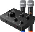 Rybozen Wireless Microphone Karaoke Mixer System, Dual Handheld Wireless Microphone for Karaoke, Smart TV, PC, Speaker, Amplifier, Wedding - Support HDMI, AUX In/Out ---- (OpenBox Condition). 