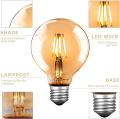【BestGO】Led Edison Filament Bulb G80 G95 G125 Big Round light bulb 4W 6W 8W 12W filament bulb E27 clear glass indoor lamp AC220V. 