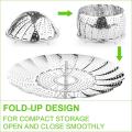 Vegetable Steamer Basket Premium Stainless Steel - Folding Collapsible Rust-Free for Easy Storage and Stay Fresh-Adjustable To Different Pots & Pans (SMALL). 