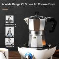 6 Cups/300ml - Aluminum Espresso Stovetop Manual Coffee Maker Machine, Coffeemaker Percolator Italian Coffee Maker Moka Express Classic Cafe Maker for Italian and Cuban Café Brewing, Greca Coffee Maker. 