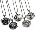 Vintage Gothic Fashion Witch wizard Pendant Necklace Wolf Head Bird Shape Geralt Animal Collar Chain Punk Bijouteries For Men. 